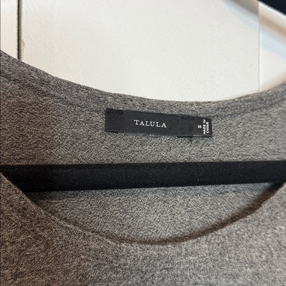 💚 Aritzia Talula | Charcoal Short Sleeve oversized Relaxed Fit Tee - Small - Picture 2 of 5